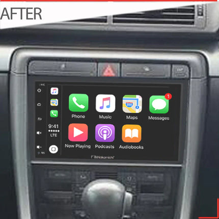 Nakamichi NA9AUDIA420002008 Android NA9 Wireless Apple CarPlay Android Auto Sat Nav Compatible with Audi A4 2000-2008