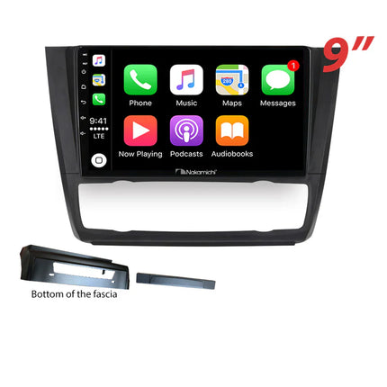 Nakamichi NA9BMW1S20042011AUTO Android NA9 Wireless Apple CarPlay Android Auto Sat Nav Compatible with BMW 1 Series 2004-2011 Auto A/C
