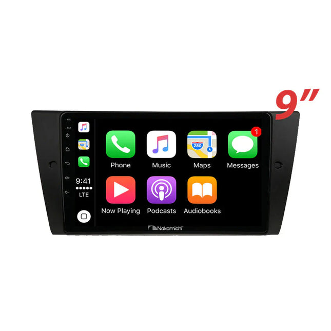 Nakamichi NA9BMWE9020052012 Android NA9 Wireless Apple CarPlay Android Auto Sat Nav Compatible with BMW 3 Series 2005-2012 E90
