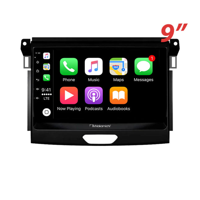 Nakamichi NA9FORDRANGER2015ON Android NA9 Wireless Apple CarPlay Android Auto Sat Nav Compatible with Ford Ranger 2015+