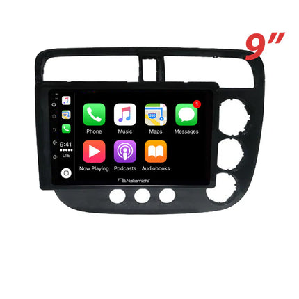 Nakamichi NA9HONDACIVIC20002005SEDAN Android NA9 Wireless Apple CarPlay Android Auto Sat Nav Compatible with Honda Civic 2000-2005 Sedan