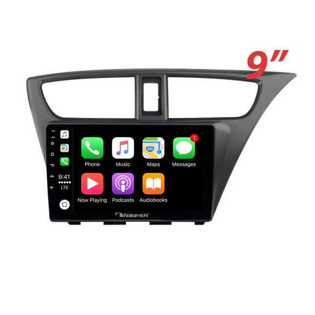 Nakamichi NA9HONDACIVIC20122015HATCH Android NA9 Wireless Apple CarPlay Android Auto Sat Nav Compatible with Honda Civic 2012-2015 Hatch
