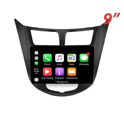 Nakamichi NA9HYUNDAIACCENT20112020 Android NA9 Wireless Apple CarPlay Android Auto Sat Nav Compatible with Hyundai Accent 2011-2020