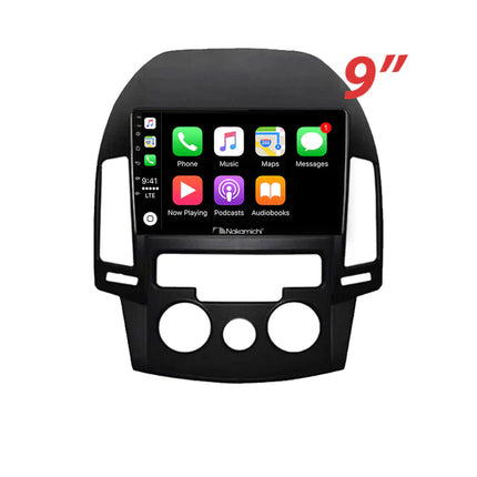 Nakamichi NA9HYUNDAII3020072012MANUAL Android Wireless Apple CarPlay Android Auto Sat Nav Solution Compatible with Hyundai i30 2007-2012 Manual A/C