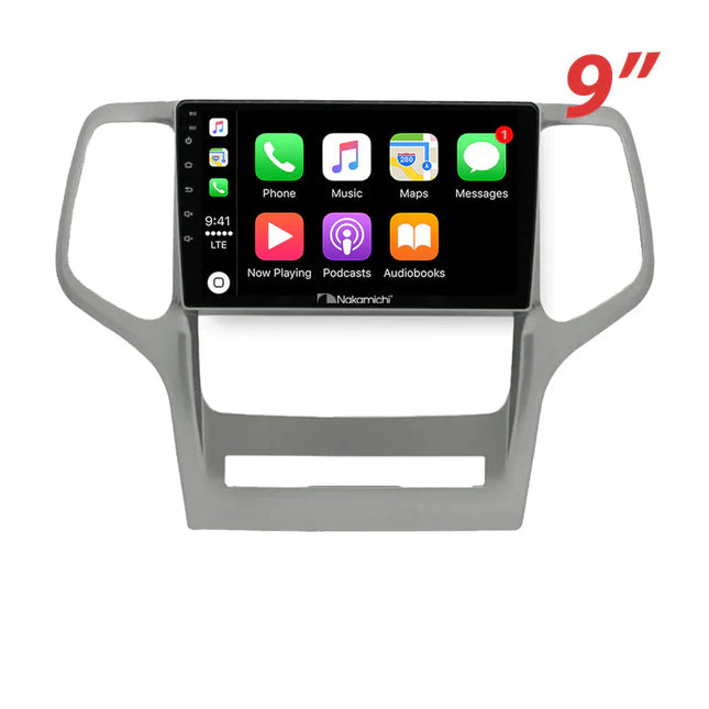 Nakamichi NA9JEEPGRANDCHEROKEE20112013 Android Wireless Apple CarPlay Android Auto Sat Nav Solution Compatible with Jeep Grand Cherokee 2011-2013