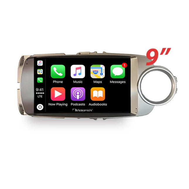Nakamichi NA9TOYOTAYARIS20112013 Android NA9 Wireless Apple CarPlay Android Auto Sat Nav Compatible with Toyota Yaris 2011-2013