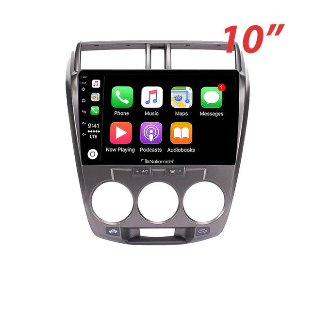 Nakamichi NAXHONDACITY20092012 Android NAX Wireless Apple CarPlay Android Auto Sat Nav Compatible with Honda City 2009-2012