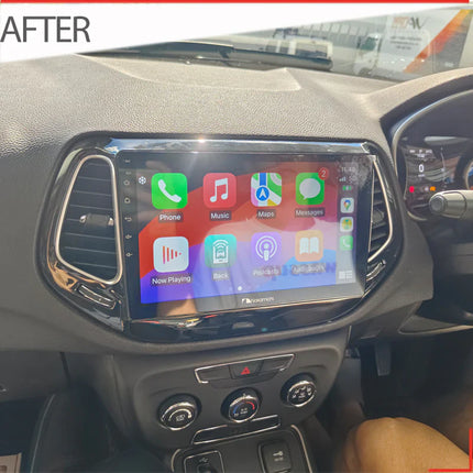 Nakamichi NAXJEEPCOMPASS2017ON Android NAX Wireless Apple CarPlay Android Auto Sat Nav Compatible with Jeep Compass 2017+