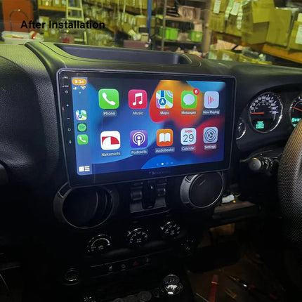 Nakamichi NAXJEEPWRANGLER20072018 Android Wireless Apple CarPlay Android Auto Sat Nav Solution Compatible with Jeep Wrangler 2007-2018, Commander, Chrysler Sebring, Dodge Avenger, Caliber, Journey, Nitro