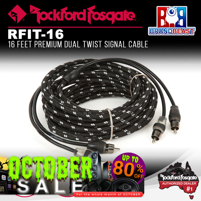 Rockford Fosgate RFIT-16 16 Feet Premium Dual Twist Signal Cable