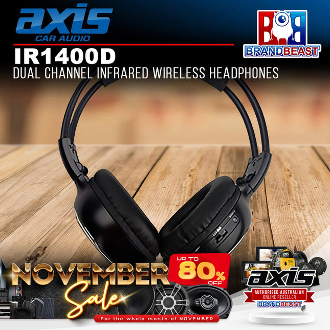 Axis IR1400D Dual Channel Infrared Wireless Headphones