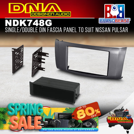 DNA ND-K748G Single/Double DIN Fascia Panel To Suit Nissan Pulsar