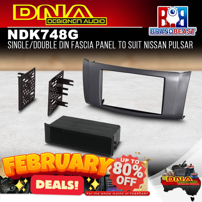 DNA ND-K748G Single/Double DIN Fascia Panel To Suit Nissan Pulsar