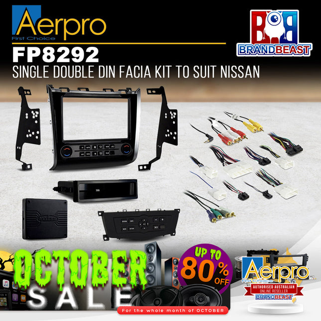 Aerpro FP8292 Single Double Din Facia Kit to Suit Nissan