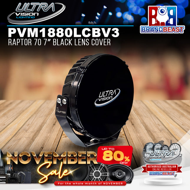 Ultra Vision Lighting PVM1880LCBV3 Raptor 70 7" Black Lens Cover