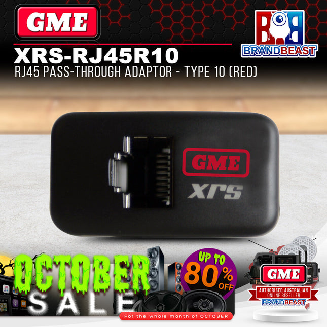 GME XRS-RJ45R10 RJ45 Pass-Through Adaptor - Type 10 (Red)