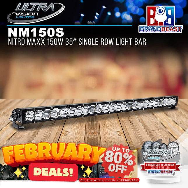 Ultra Vision Lighting NM150SCLB4 Nitro Maxx 150W 35‚Ä≥ Single Row Light Bar (4500K)