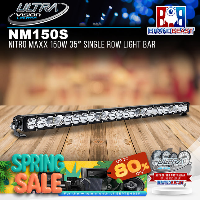 Ultra Vision Lighting NM150SCLB4 Nitro Maxx 150W 35" Single Row Light Bar (4500K)