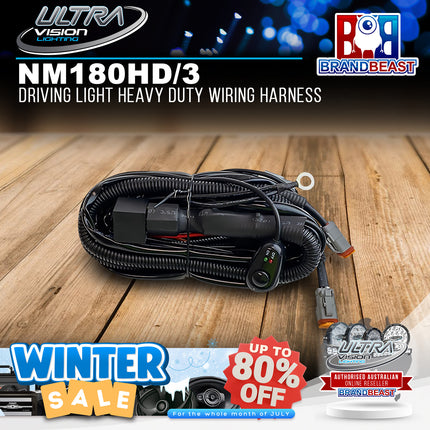Ultra Vision Lighting NM180HD/3 Driving Light Heavy Duty Wiring Harness