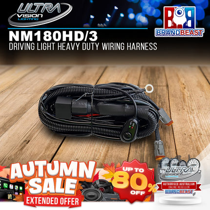 Ultra Vision Lighting NM180HD/3 Driving Light Heavy Duty Wiring Harness