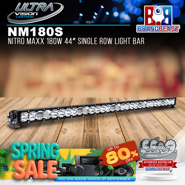 Ultra Vision Lighting NM180SCLB Nitro Maxx 180W 44" Single Row Light Bar (5700K)