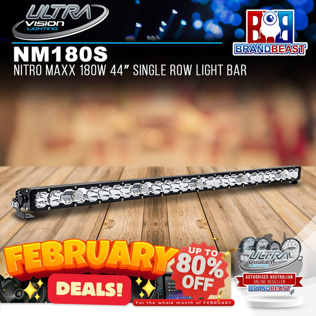 Ultra Vision Lighting NM180SCLB4 Nitro Maxx 180W 44‚Ä≥ Single Row Light Bar (4500K)