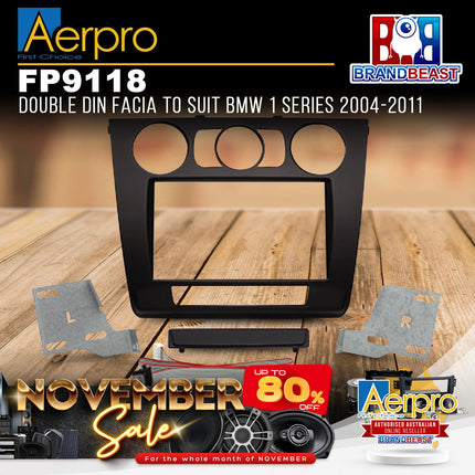 Aerpro FP9118 Double DIN Facia to Suit BMW 1 Series
