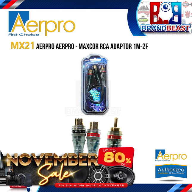 Aerpro MX21 MAXCOR RCA Adaptor 1M-2F