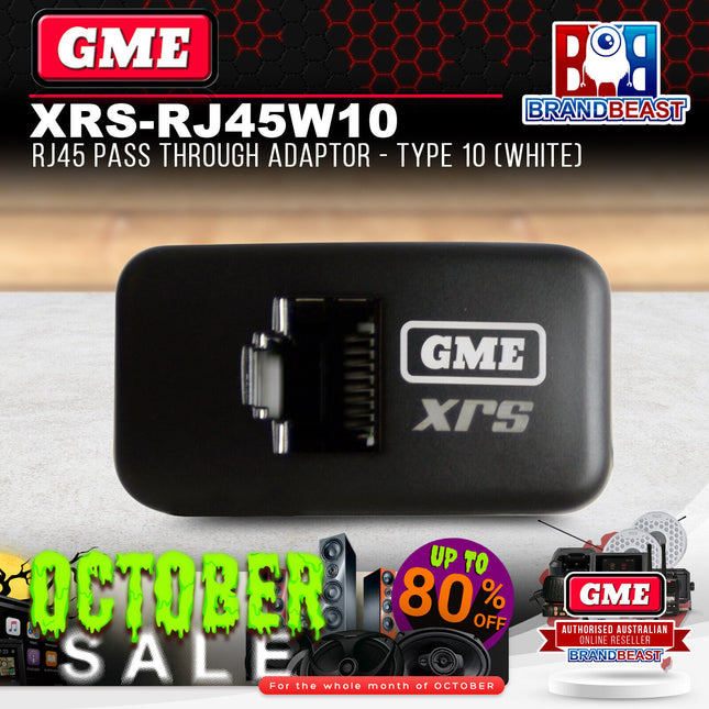 GME XRS-RJ45W10 RJ45 Pass Through Adaptor - Type 10 (White)