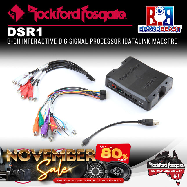 Rockford Fosgate DSR1 8-Channel Interactive Signal Processor w/ Integrated iDatalink Maestro Module