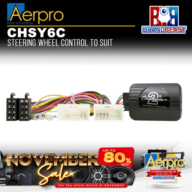 Aerpro CHSY6C Steering Wheel Control Interface to Suit Ssangyong EX, ELX, XLV