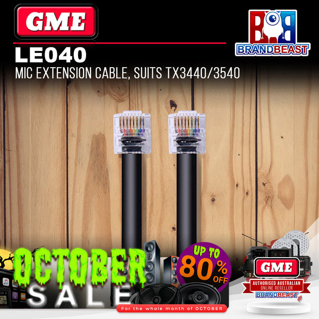 GME LE040 8 Pin Microphone Extension Lead - Suit AD008