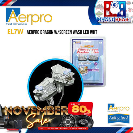 Aerpro EL7W Dragon Windscreen Washer LED White