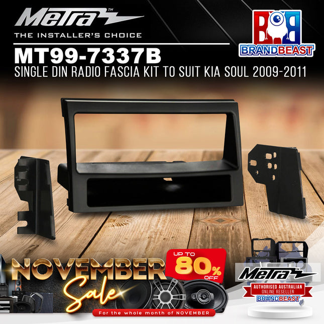 Metra MT99-7337B Single DIN Radio Fascia Kit To Suit Kia Soul 2009-2011