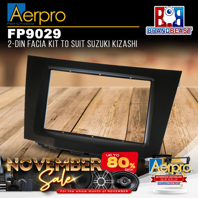 Aerpro FP9029 Double DIN Black Facia Kit Suit Suzuki Kizashi 2010 - 2014