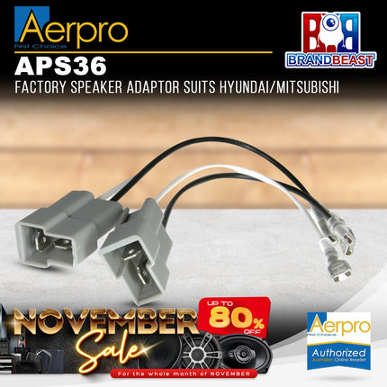 Aerpro APS36 Factory Speaker Adaptor Suit Hyundai/Mitsubishi