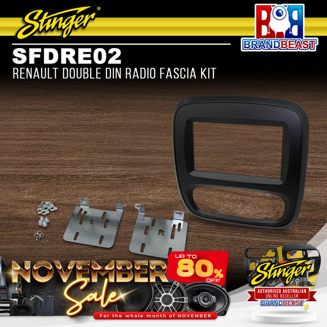 Stinger SFDRE02 Renault Double DIN Radio Fascia Kit