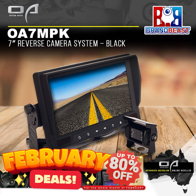 Option Audio OA7MPK 7‚Ä≥ Reverse Solution Camera System ‚Äì Black