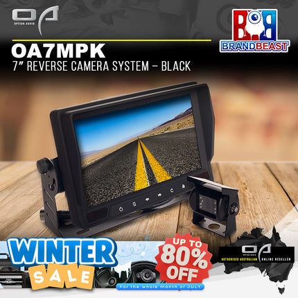 Option Audio OA7MPK 7" Reverse Solution Camera System – Black