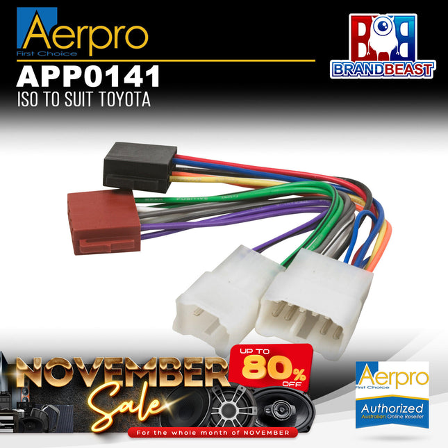 Aerpro APP0141 ISO Harness Suit Daihatsu/Holden/Lexus/Subaru/Toyota Vehicles