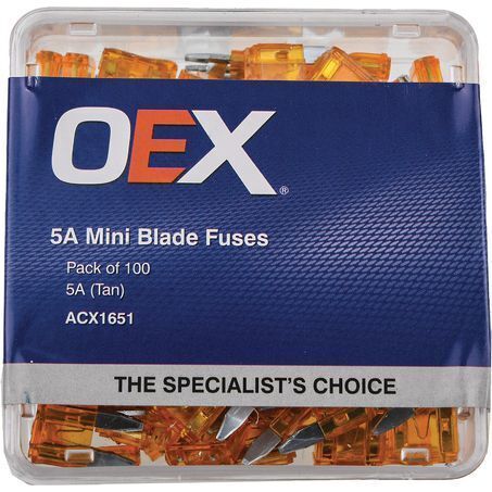 OEX ACX1651 Mini Blade Fuse A Tan Pack of 100