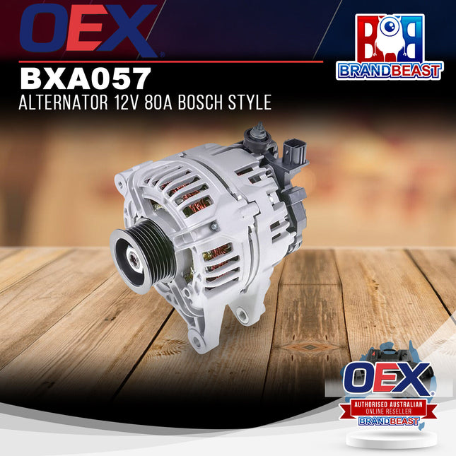 OEX BXA057 Alternator 12V 80A Bosch Style