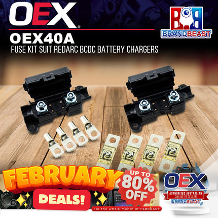 OEX OEX40A 40A Fuse Kit Suit Redarc BCDC Battery Chargers