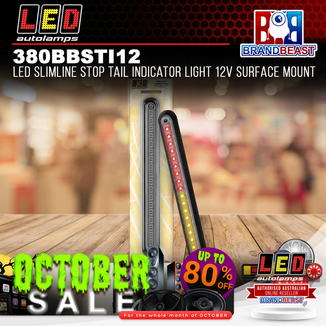 LED Autolamps 380BBSTI12 LED Slimline Stop Tail Indicator Light 12V SurfaceMount