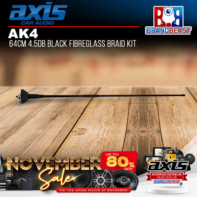 Axis AK4 4.5db Black Fibreglass Braid Kit 64cm