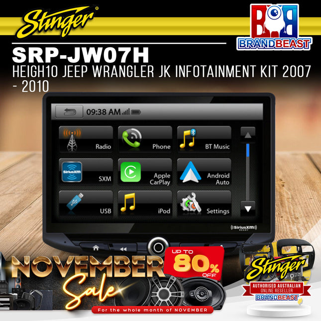 Stinger SRP-JW07H HEIGH10 JEEP Wrangler JK Infotainment Kit 2007 - 2010