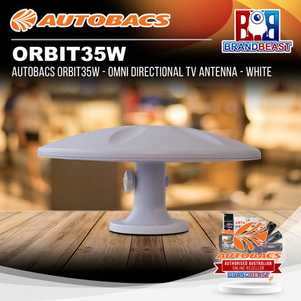 AUTOBACS ORBIT35W - Omni Directional TV Antenna - White