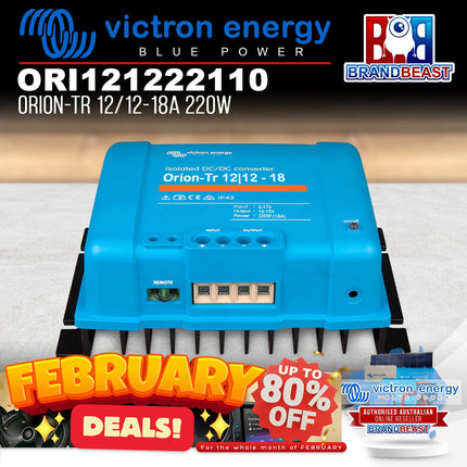 Victron Energy ORI121222110 220W 12/12-18A Orion-Tr Isolated DC-DC Converter