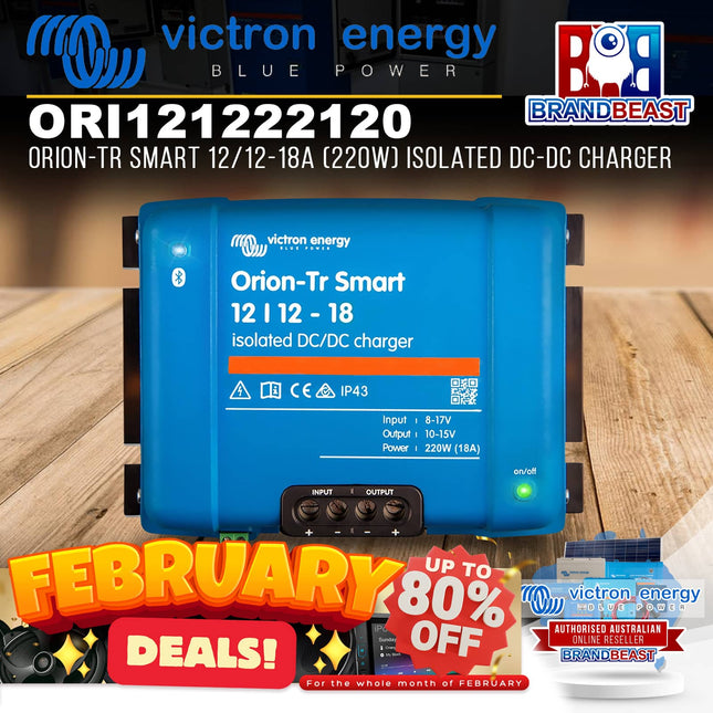 Victron Energy ORI121222120 Orion-Tr Smart 12/12-18A 220W Isolated DC-DC Charger