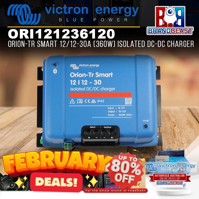 Victron Energy ORI121236120 Orion-Tr Smart 12/12-30A 360W Isolated DC-DC Charger